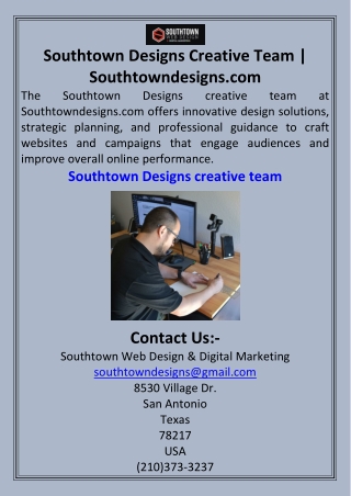 Southtown Designs Creative Team  Southtowndesigns.com