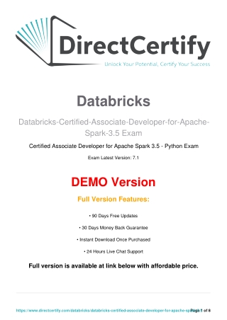 Databricks-Certified-Associate-Developer-for-Apache-Spark-3.5 Practice Test Ques