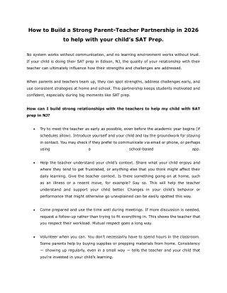 How to Build a Strong Parent-Teacher Partnership in 2026 to help with your child