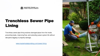 Professional Trenchless Sewer Pipe Lining | Mastertrade Plumbing
