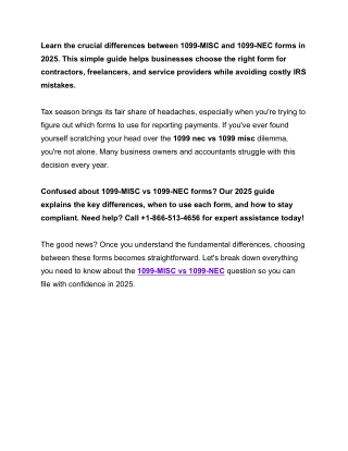 How to Choose Between 1099-MISC and 1099-NEC Simple Decision Guide (1)