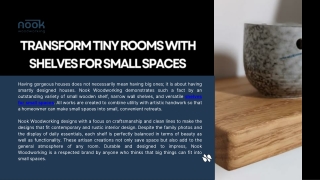 Transform Tiny Rooms with Shelves for Small Spaces