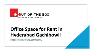 Office Space for Rent in Hyderabad Gachibowli