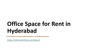 Office Space for Rent in Hyderabad