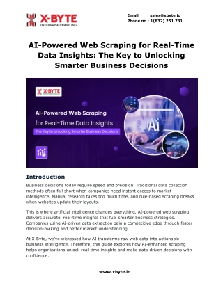 AI-Powered Web Scraping for Real-Time Data Insights