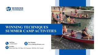Winning Techniques Summer Camp Experience | Adventure, Leadership & Fun