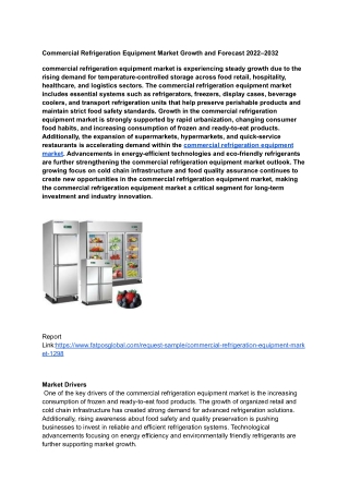 Commercial Refrigeration Equipment Market Growth and Forecast 2023–2032 (1)