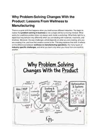 Why Problem-Solving Changes With the Product_ Lessons From Wellness to Manufacturing