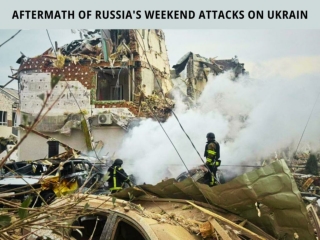 Aftermath of Russia's Weekend Attacks on Ukraine