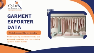 Garment Exporter Data – Global Apparel Market Insights & Trade Trends