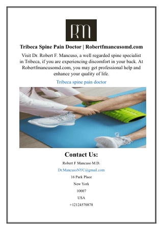 Tribeca Spine Pain Doctor | Robertfmancusomd.com