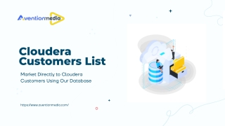 Reach Verified Cloudera Customers for B2B Growth