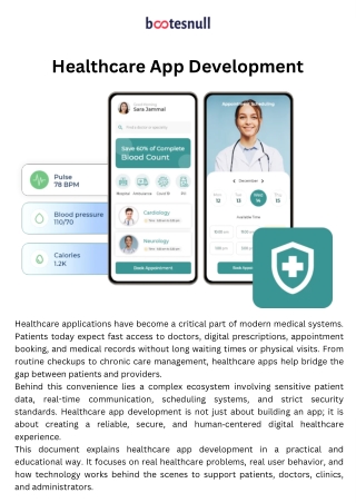Bootesnull Healthcare App Development
