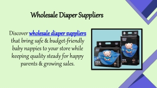 Wholesale Diaper Suppliers
