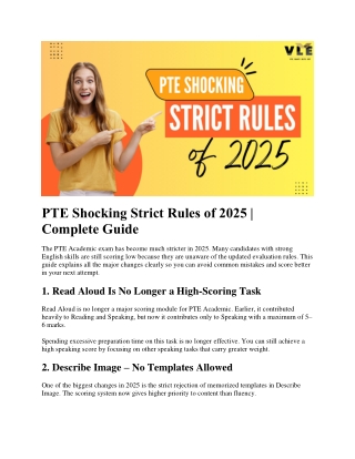 PTE Shocking Strict Rules of 2025 – Complete Guide