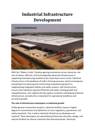 Industrial Infrastructure Development 