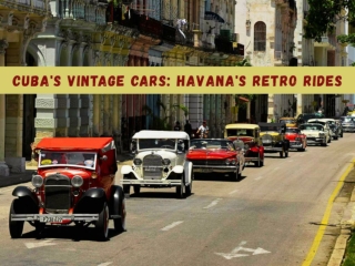 Cuba's Vintage Cars Havana's Retro Rides