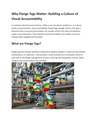 Why Flange Tags Matter_ Building a Culture of Visual Accountability