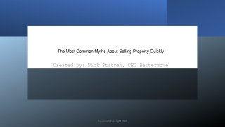The Most Common Myths About Selling Property Quickly