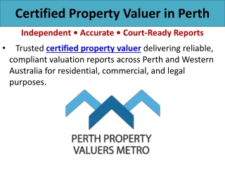 Certified Property Valuer Perth | Independent Valuation Experts