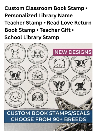 Custom Library Name Classroom Book Stamp – SEO Product Description