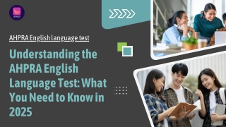 AHPRA English language test