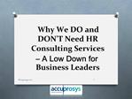 HR Consulting Services Hyderabad – Accuprosys