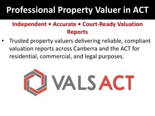 Property Valuer ACT - Canberra Property Valuation Experts
