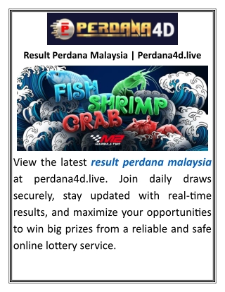 Result Perdana Malaysia Perdana4d.live