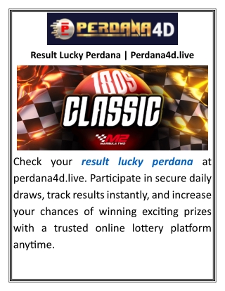 Result Lucky Perdana Perdana4d.live