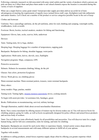 Equip Yourself for Adventure: Inside Military Gear Shops