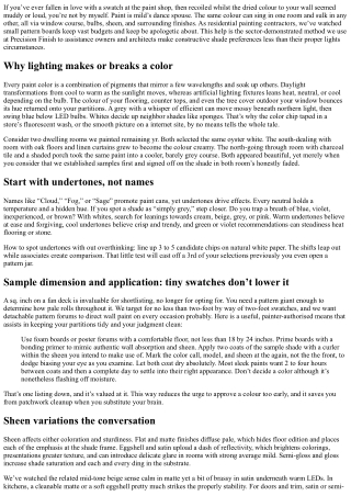 Precision Finish’s Guide to Paint Samples and Testing in Your Lighting