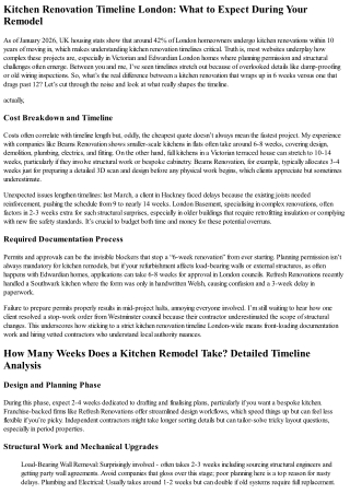How Long Does a Kitchen Renovation Actually Take: Kitchen Renovation Timeline Lo