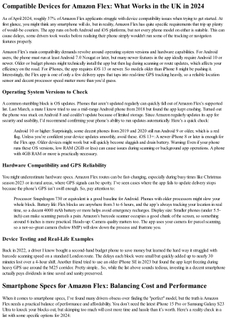 What Phone Do I Need for Amazon Flex App Requirements