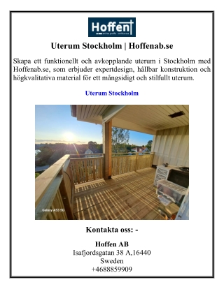 Uterum Stockholm  Hoffenab.se