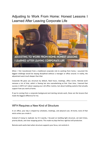 Adjusting to Work From Home_ Honest Lessons I Learned After Leaving Corporate Life