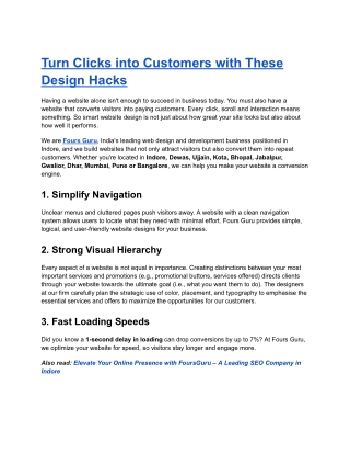 Turn Clicks into Customers with These Design Hacks