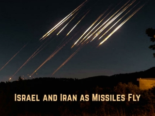 Israel and Iran as Missiles Fly