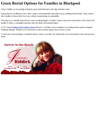 Prepaid Funeral Plans in Blackpool Explained