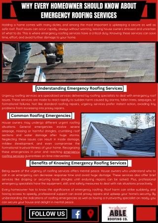 Emergency Roofing For Leak Prevention