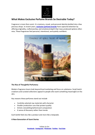 The Perfumist- Limited Edition Perfume