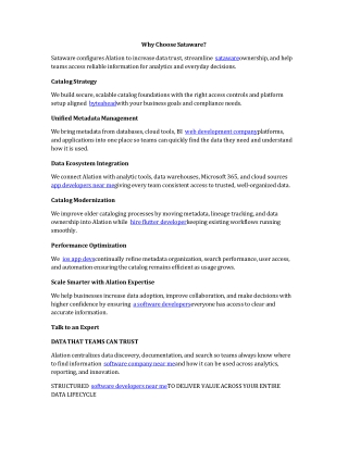 ALATION CONSULTANCY SERVICES