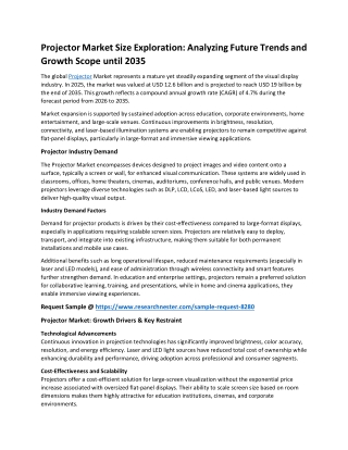 Projector Market Report: 2035 Summary