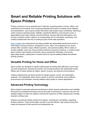 Epson Printers