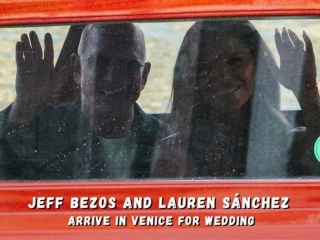 Jeff Bezos and Lauren Sánchez arrive in Venice for Wedding