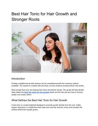 best hair tonic for hair growth
