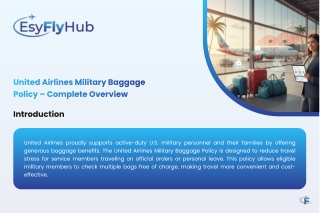 EsyFlyHub United Airlines Military Baggage Policy
