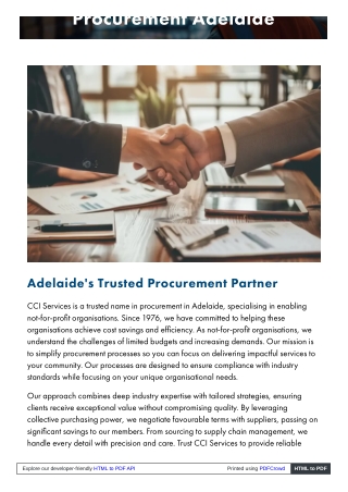 Procurement Adelaide