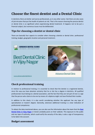 Best Dental Clinic in Vijay Nagar - Advance Dental Clinic