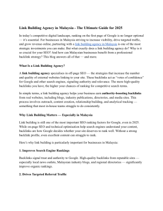 Link building agency in Malaysia (1)